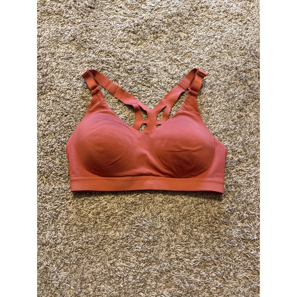 Calia orange strappy sports bra
